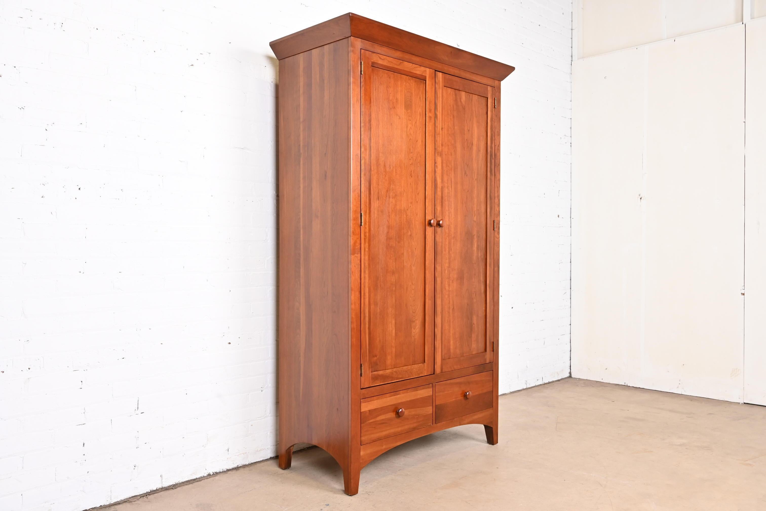 Arts and Crafts Arts & Crafts Solid Cherry Wood Armoire Dresser