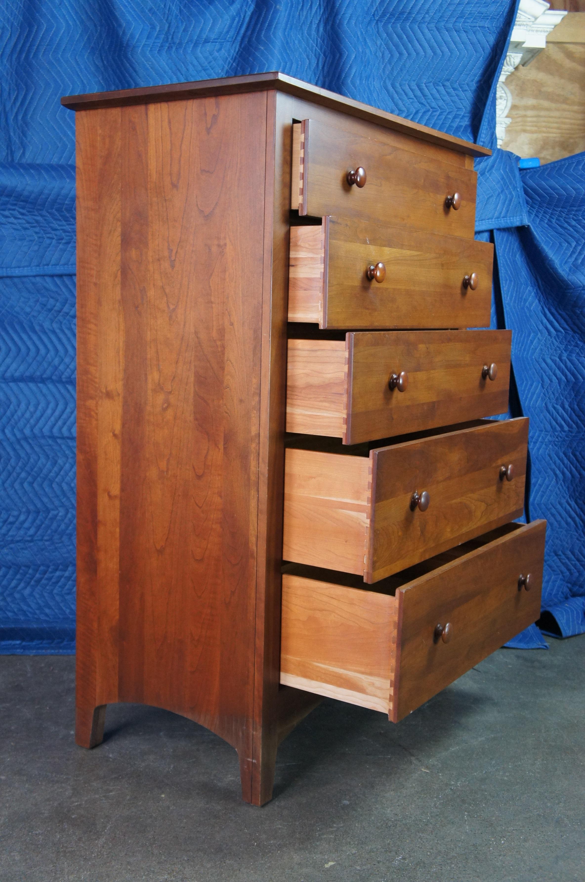 Ethan Allen American Impressions Country Cherry Tallboy Chest Dresser 24-5425 In Good Condition In Dayton, OH