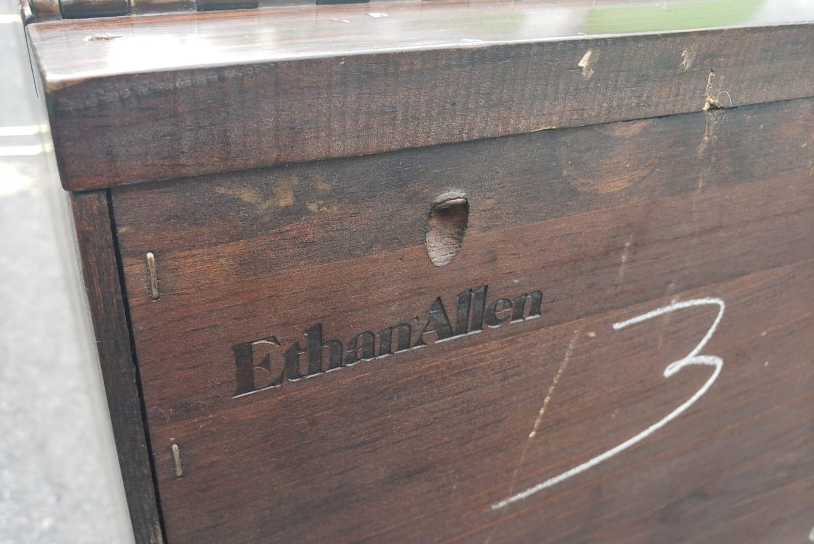 Ethan Allen Antiqued Pine Custom Entertainment Cabinet In Good Condition In Germantown, MD