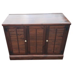 Ethan Allen Antiqued Pine Custom Entertainment Cabinet