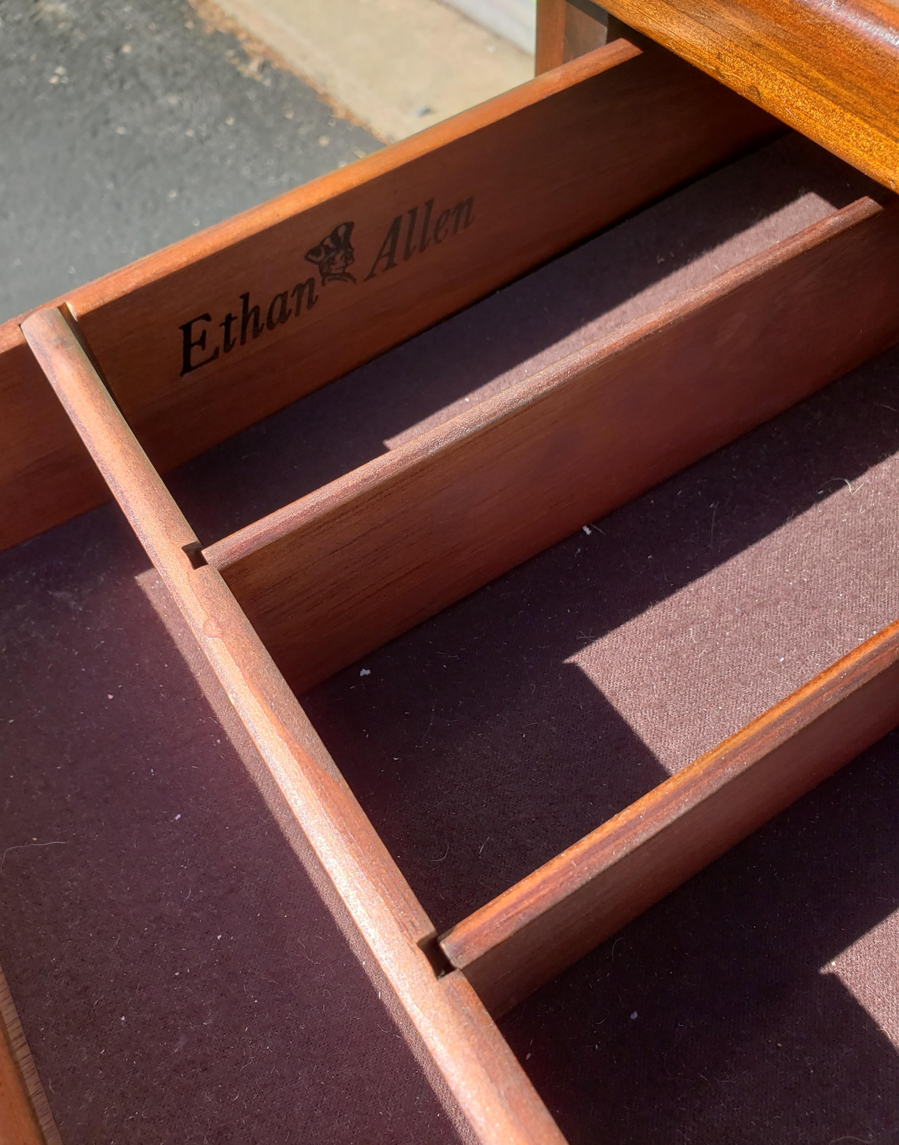 Ethan Allen Antiqued Pine Old Tavern Hutched Cabinet 3