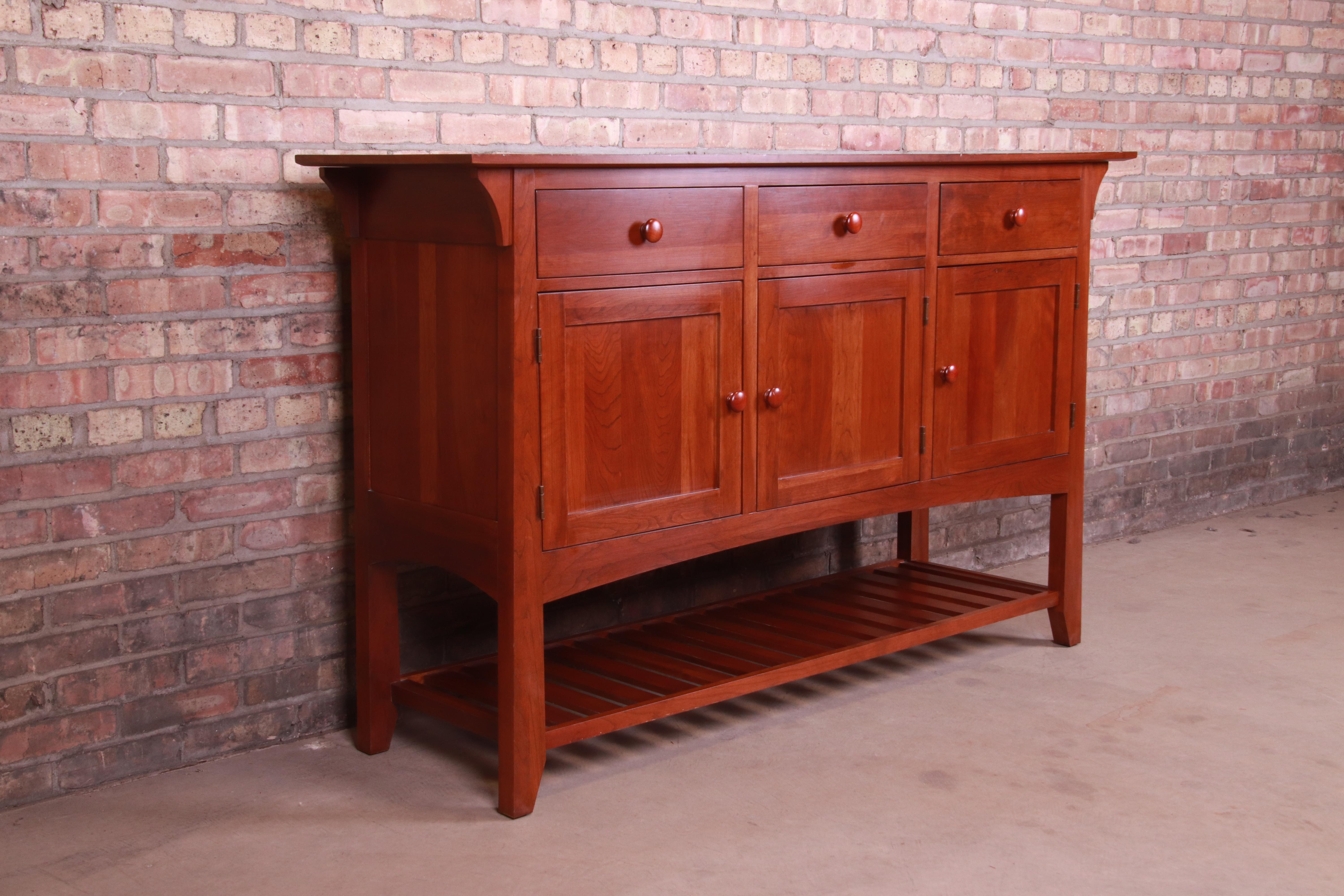 Arts and Crafts Ethan Allen Arts & Crafts Cherry Wood Sideboard