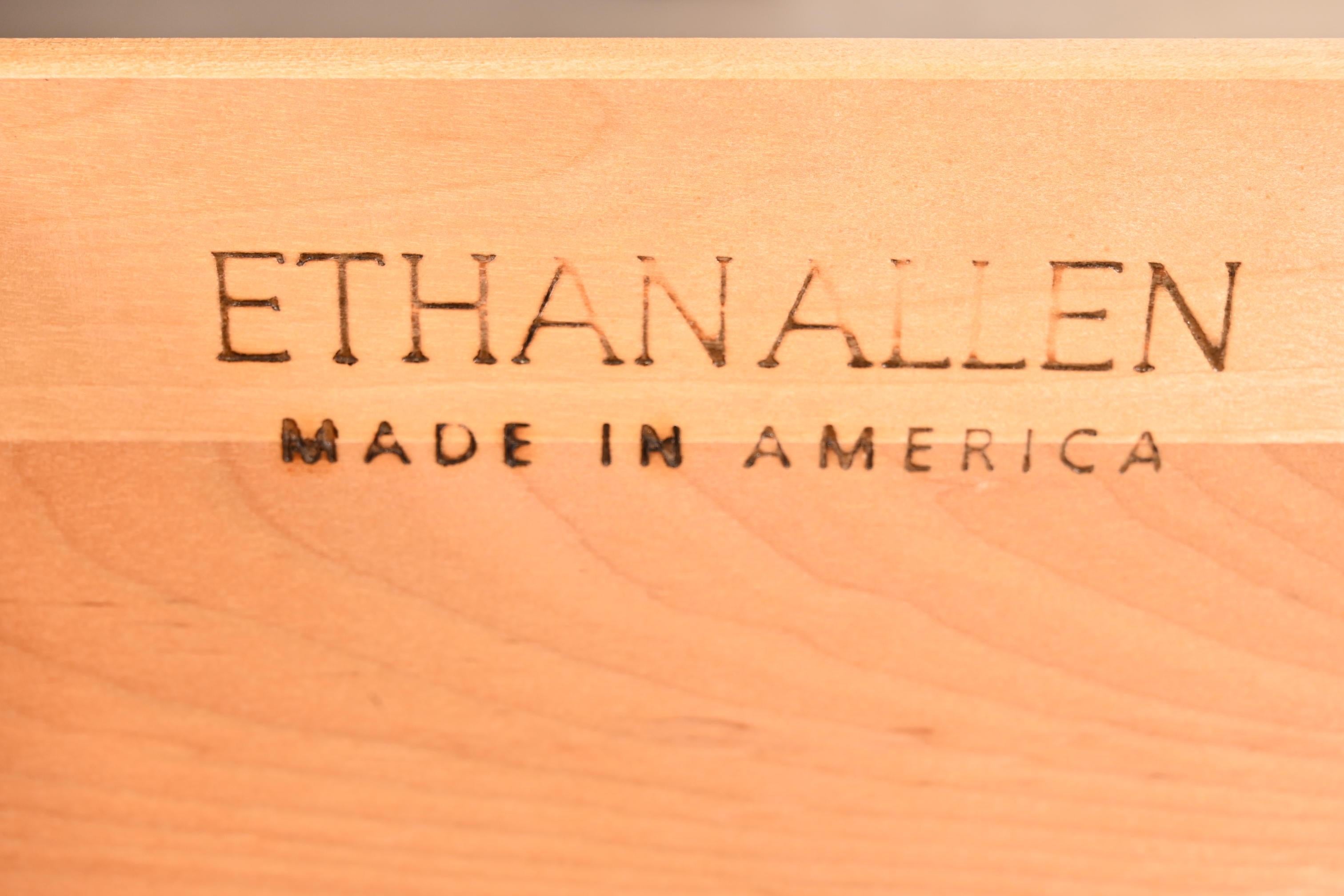 Ethan Allen Arts & Crafts Solid Cherry Wood Highboy Dresser 4