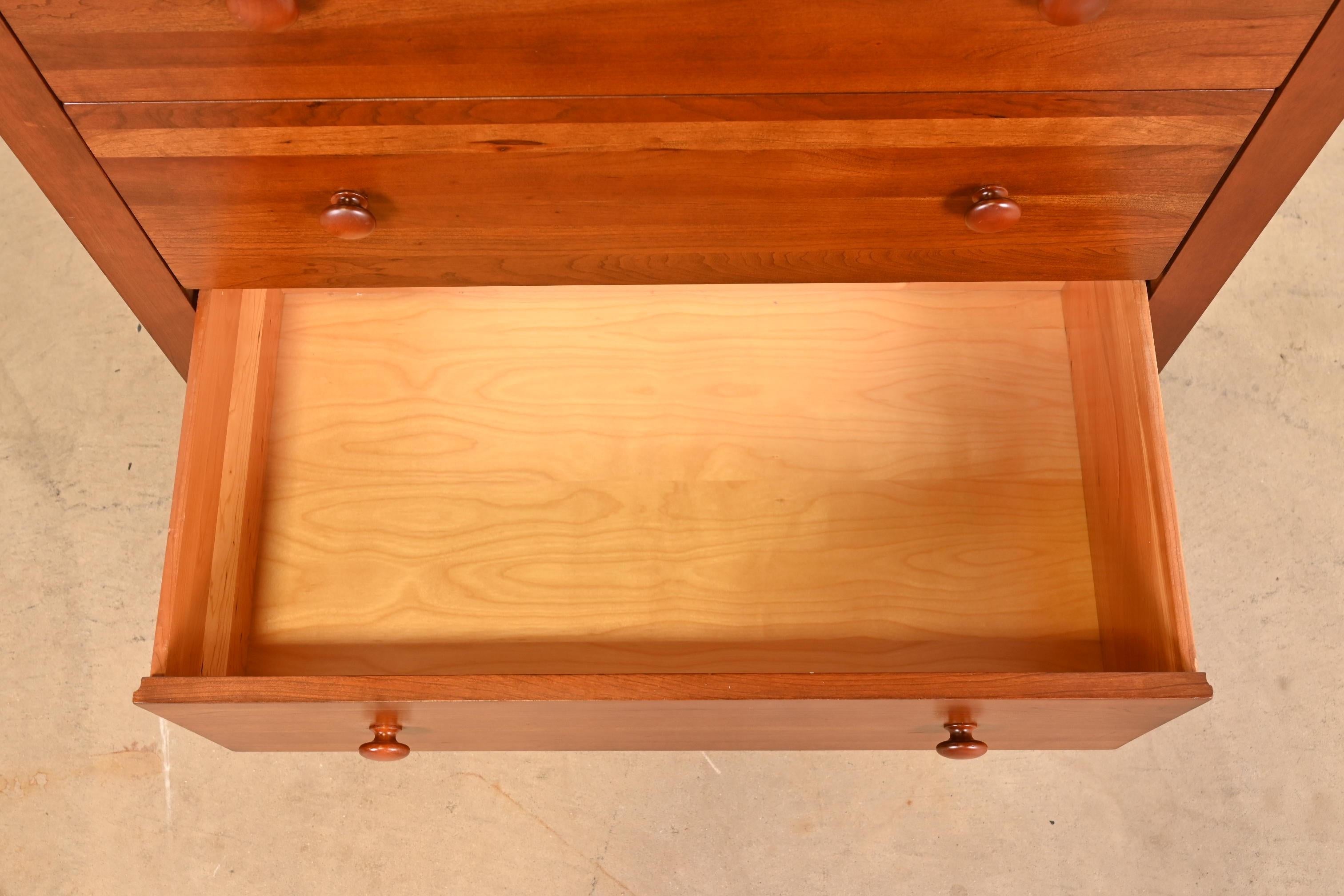 Ethan Allen Arts & Crafts Solid Cherry Wood Highboy Dresser 2