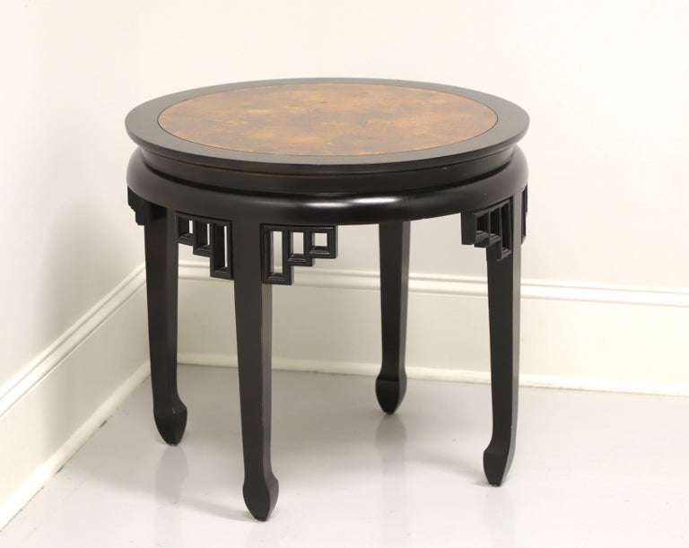 Ethan Allen Asian Chinoiserie Black, Ethan Allen Round Accent Table