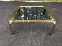 Ethan Allen Brass Waterfall Coffee Table