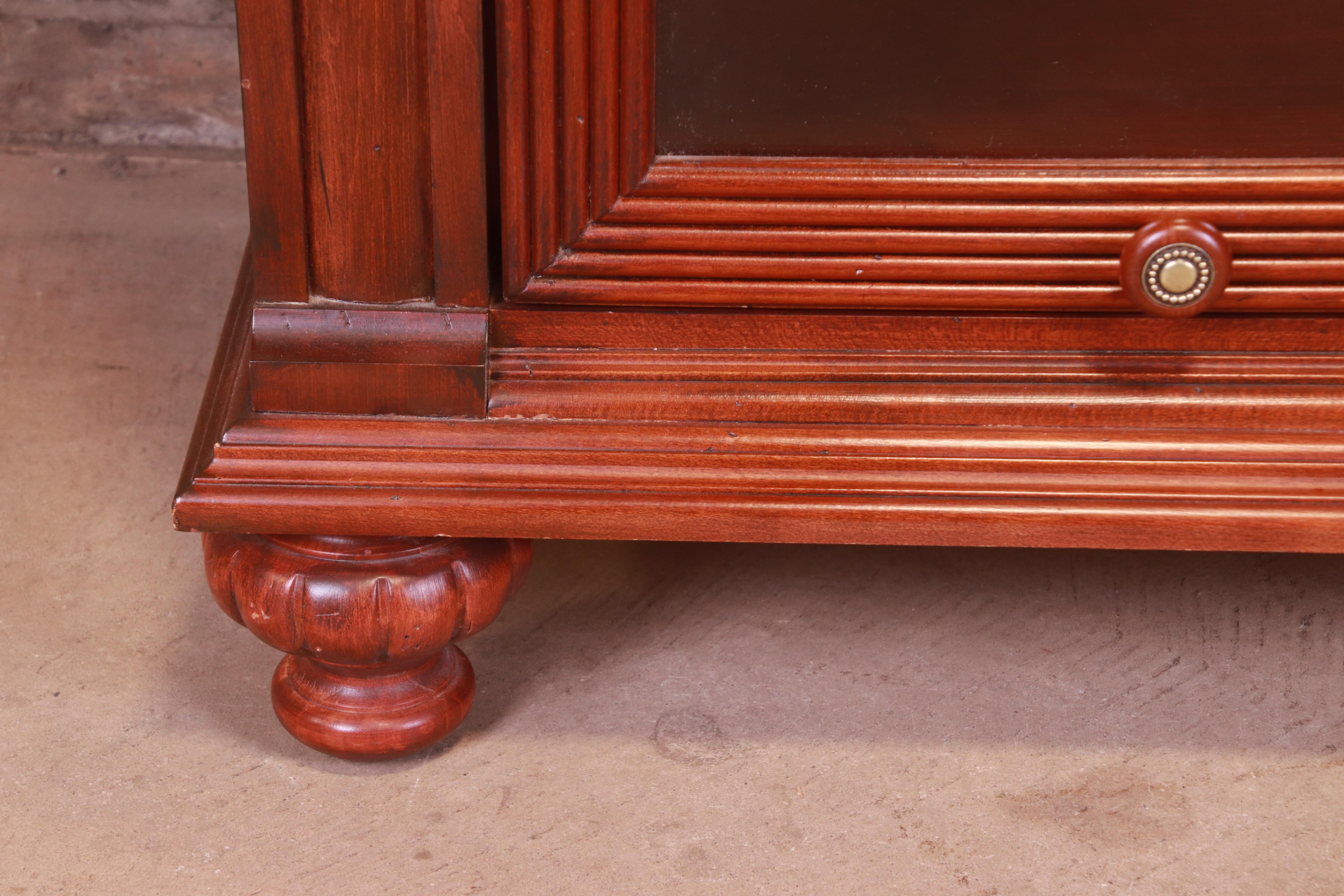 Ethan Allen Carved Mahogany Barrister Bookcase 2