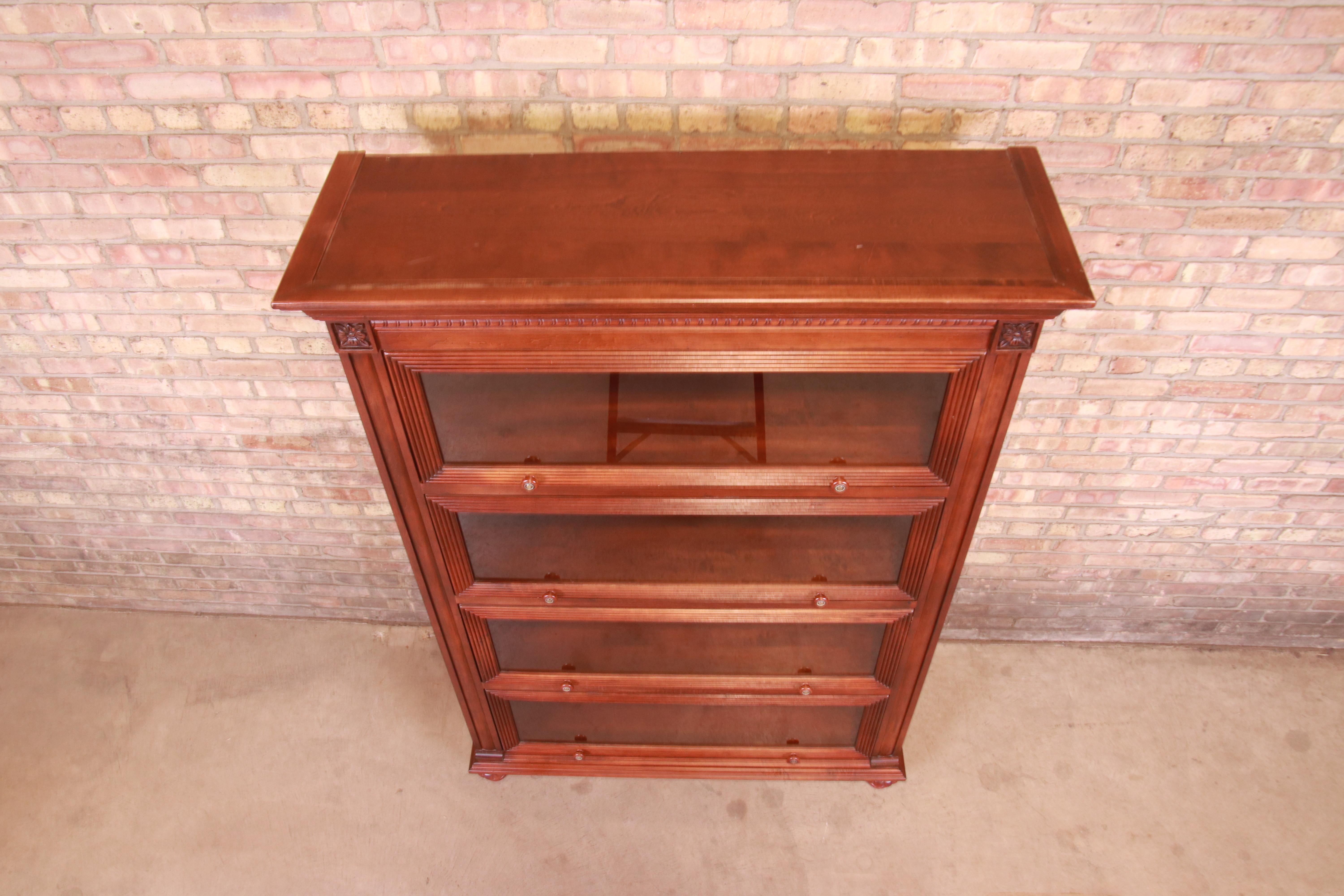 Ethan Allen Carved Mahogany Barrister Bookcase 3