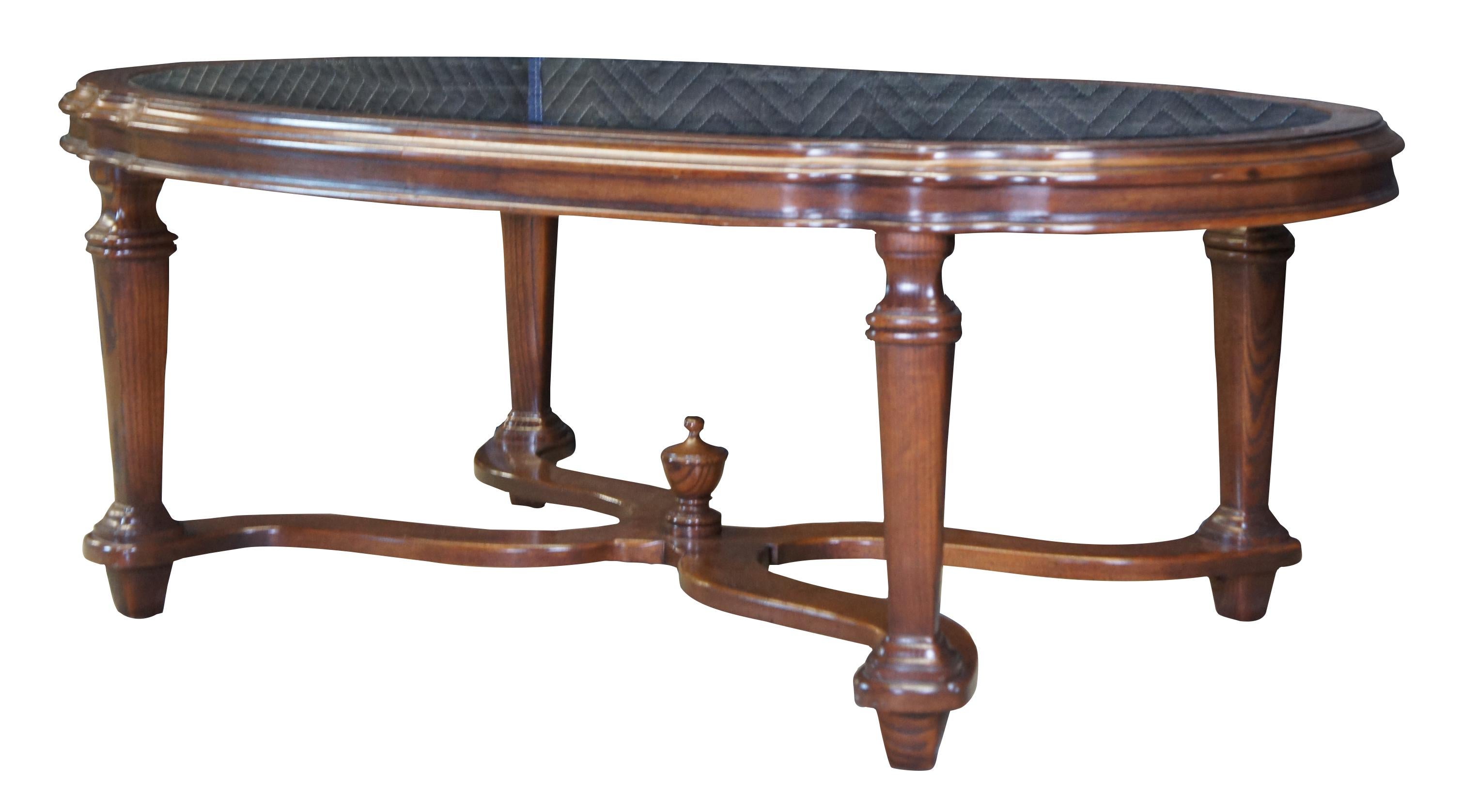 ethan allen oval coffee table