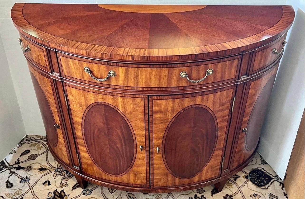 antique curved sideboard