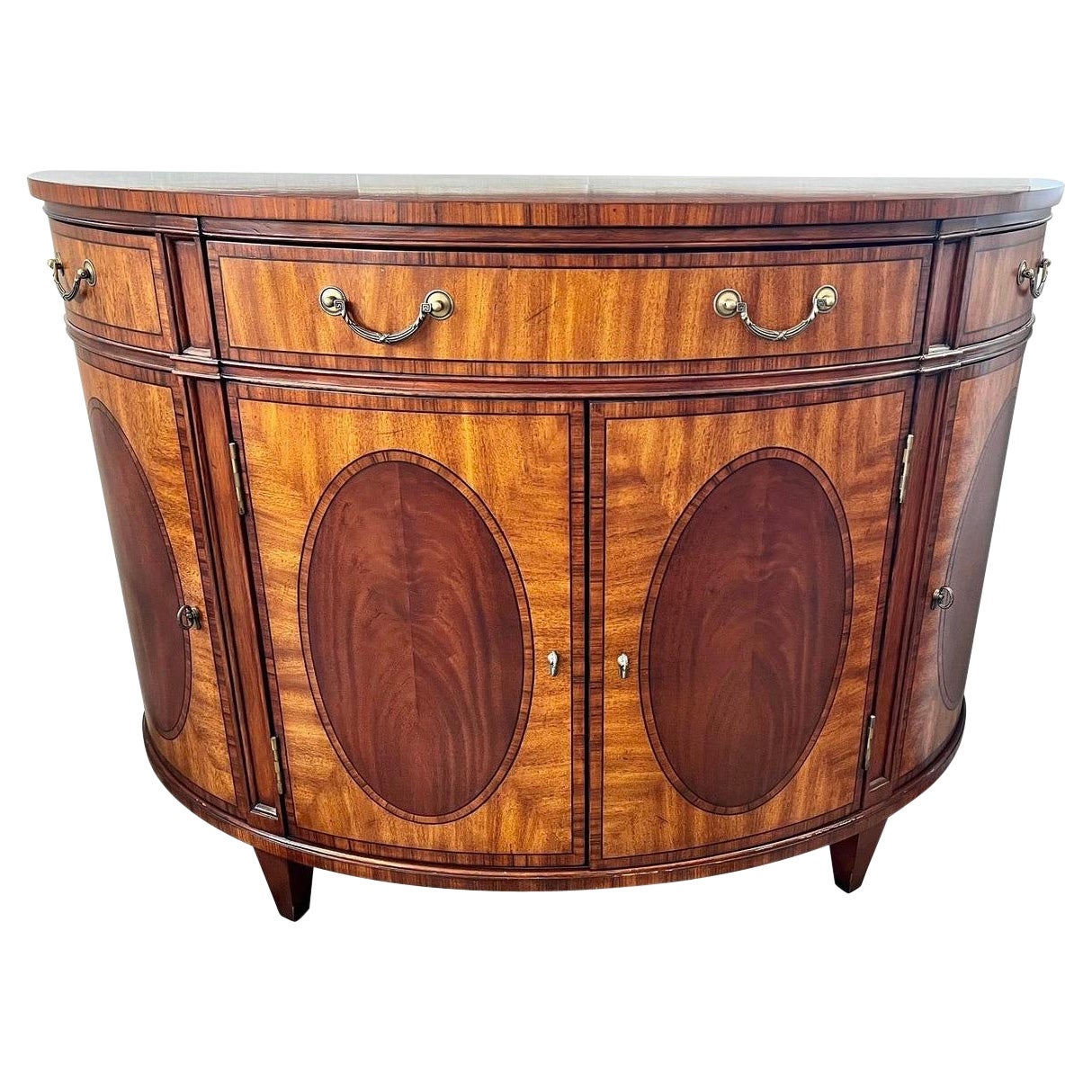 Ethan Allen Demilune Curved Sideboard Credenza Server