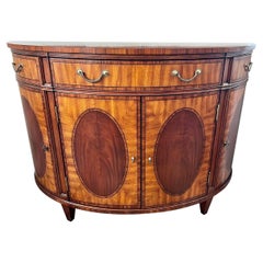 Vintage Ethan Allen Demilune Curved Sideboard Credenza Server