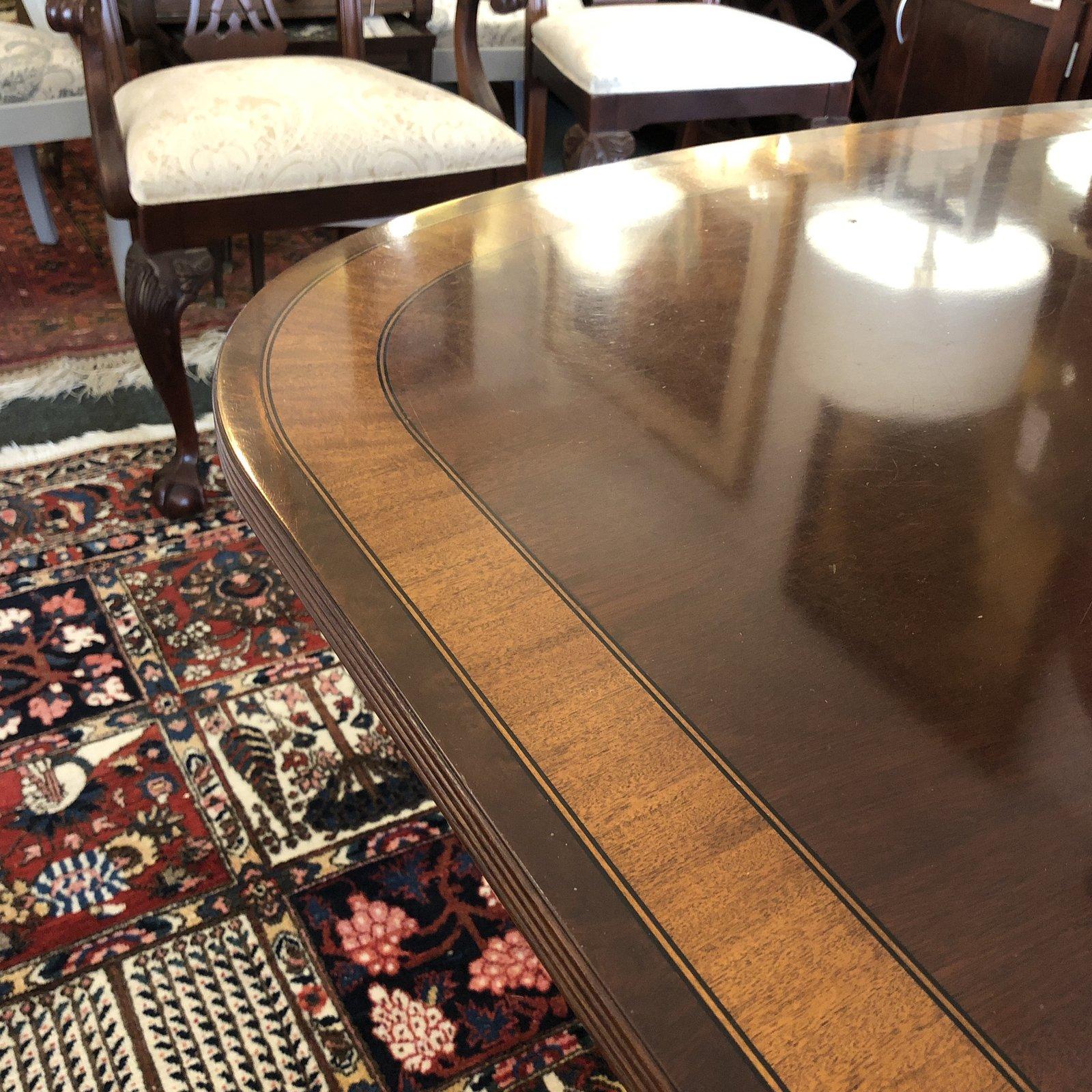 ethan allen glass dining table