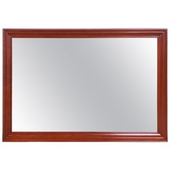Vintage Ethan Allen Early American Carved Cherry Wood Framed Wall Mirror