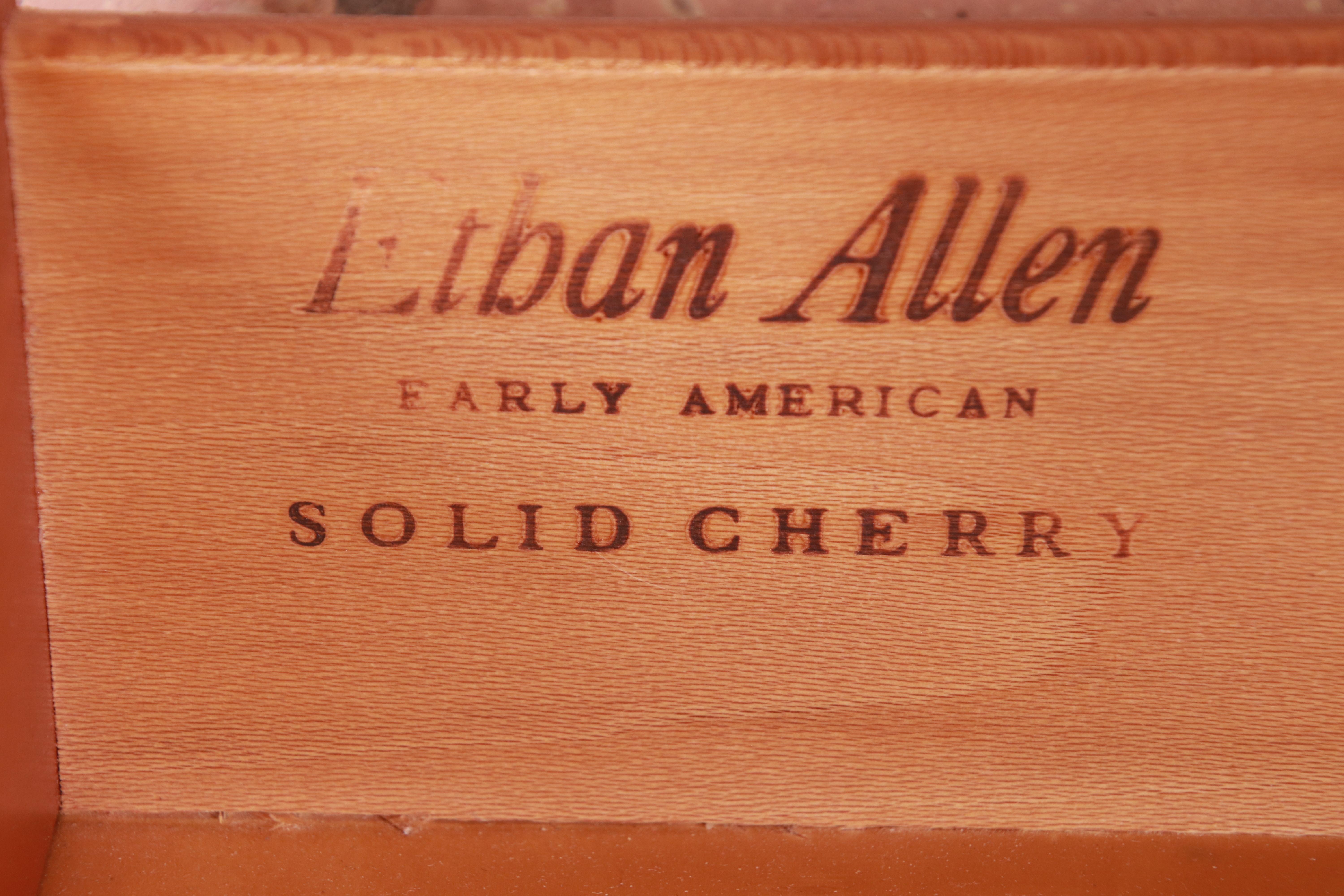 American Cherry Wood Sideboard Credenza, Circa 1970s 7