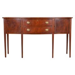 Ethan Allen Federal Sideboard/ Anrichte aus Mahagoni mit Intarsien aus Serpentinen