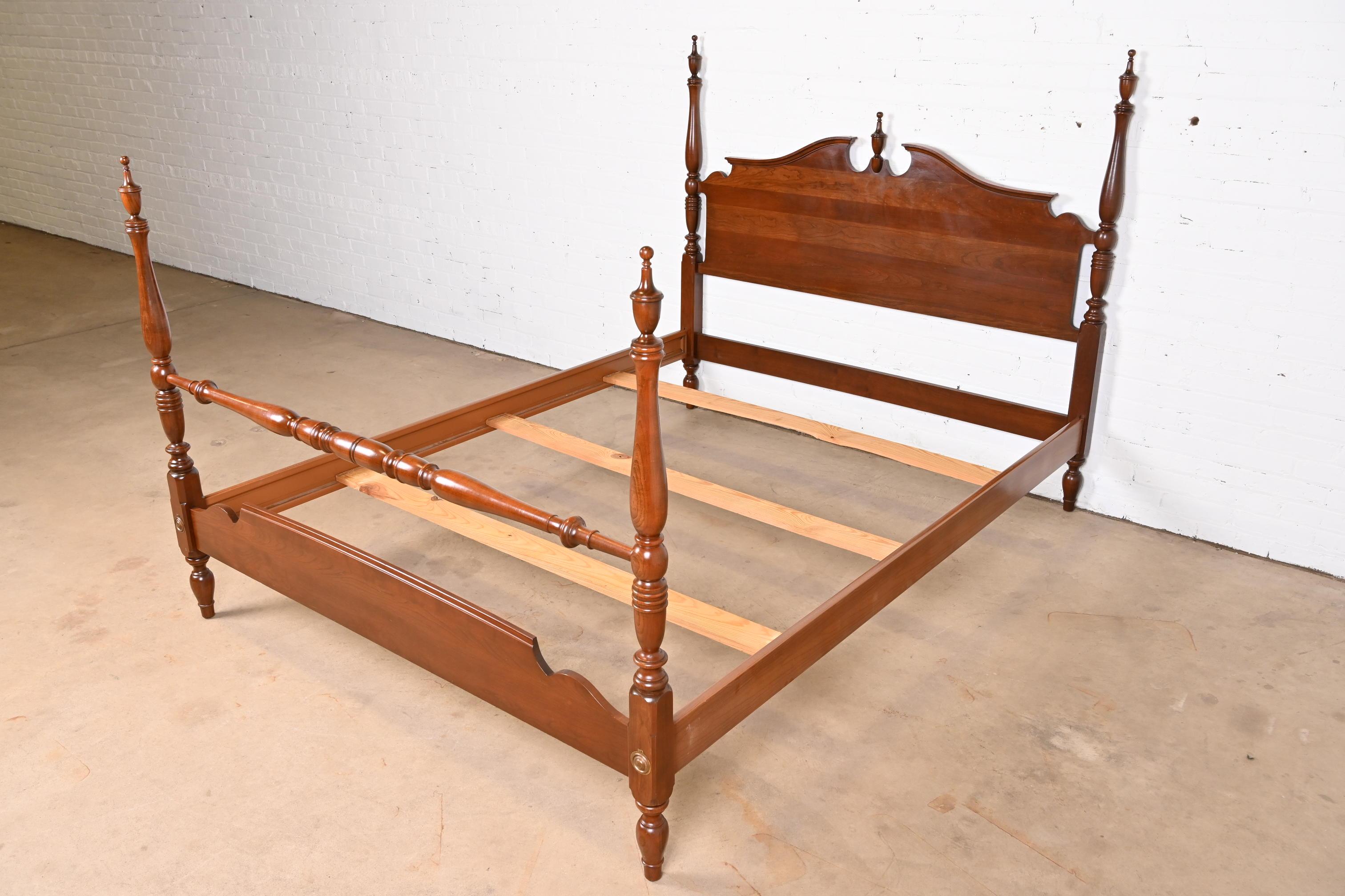 cherry wood canopy bed