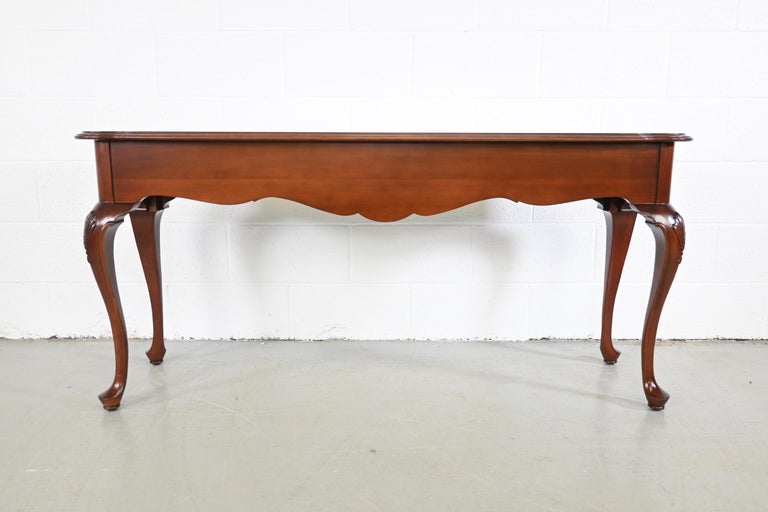 Ethan Allen French Cherry Console or Entry Table For Sale at 1stDibs