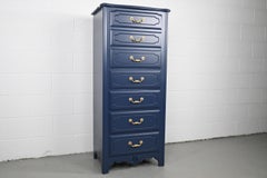 Ethan Allen French Country Navy Lingerie Chest