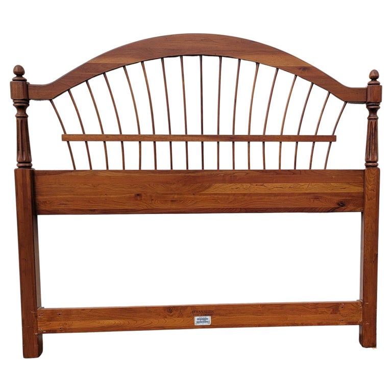 Ethan Allen French Country Solid Birch Wheatback Queen/Full Size