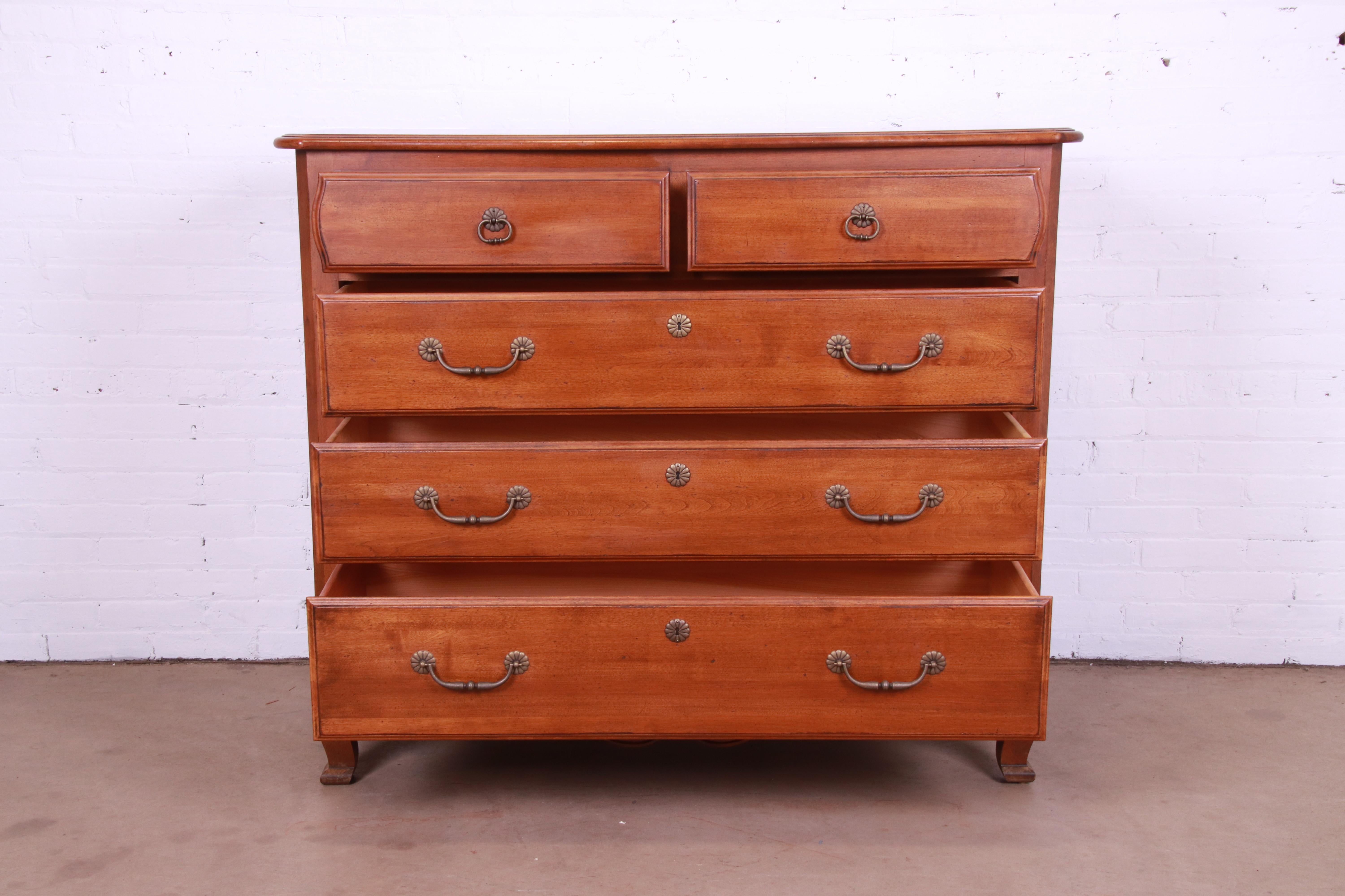 French Provincial Louis XV Solid Maple Chest of Drawers 2