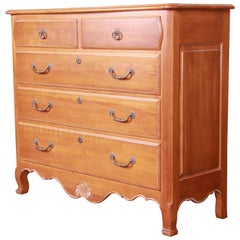 Vintage Ethan Allen French Provincial Louis XV Solid Maple Chest of Drawers
