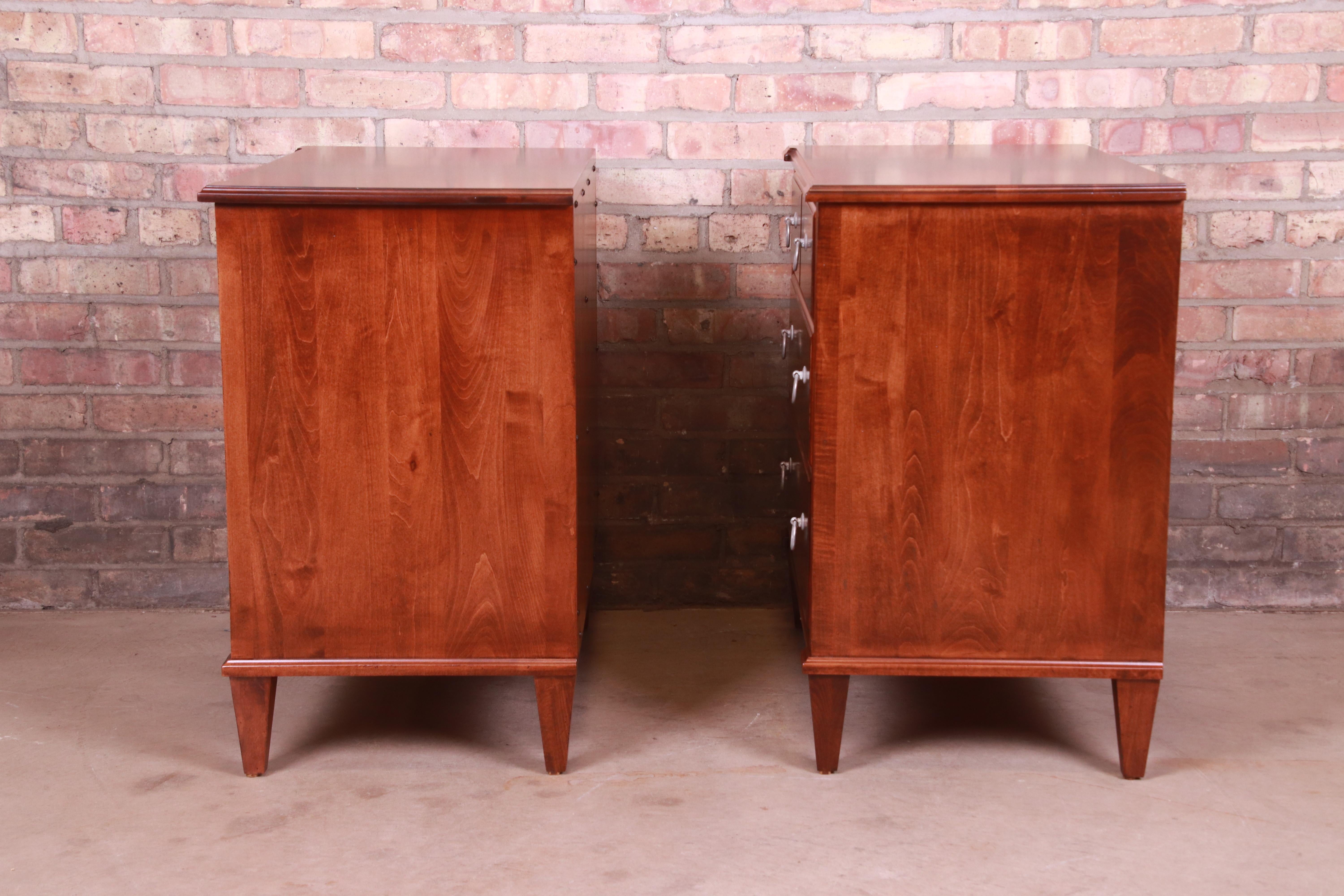 Ethan Allen French Regency Maple Nightstands, Newly Refinished 9