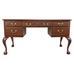 Ethan Allen Furniture Cherry English Style Claw Foot Desk