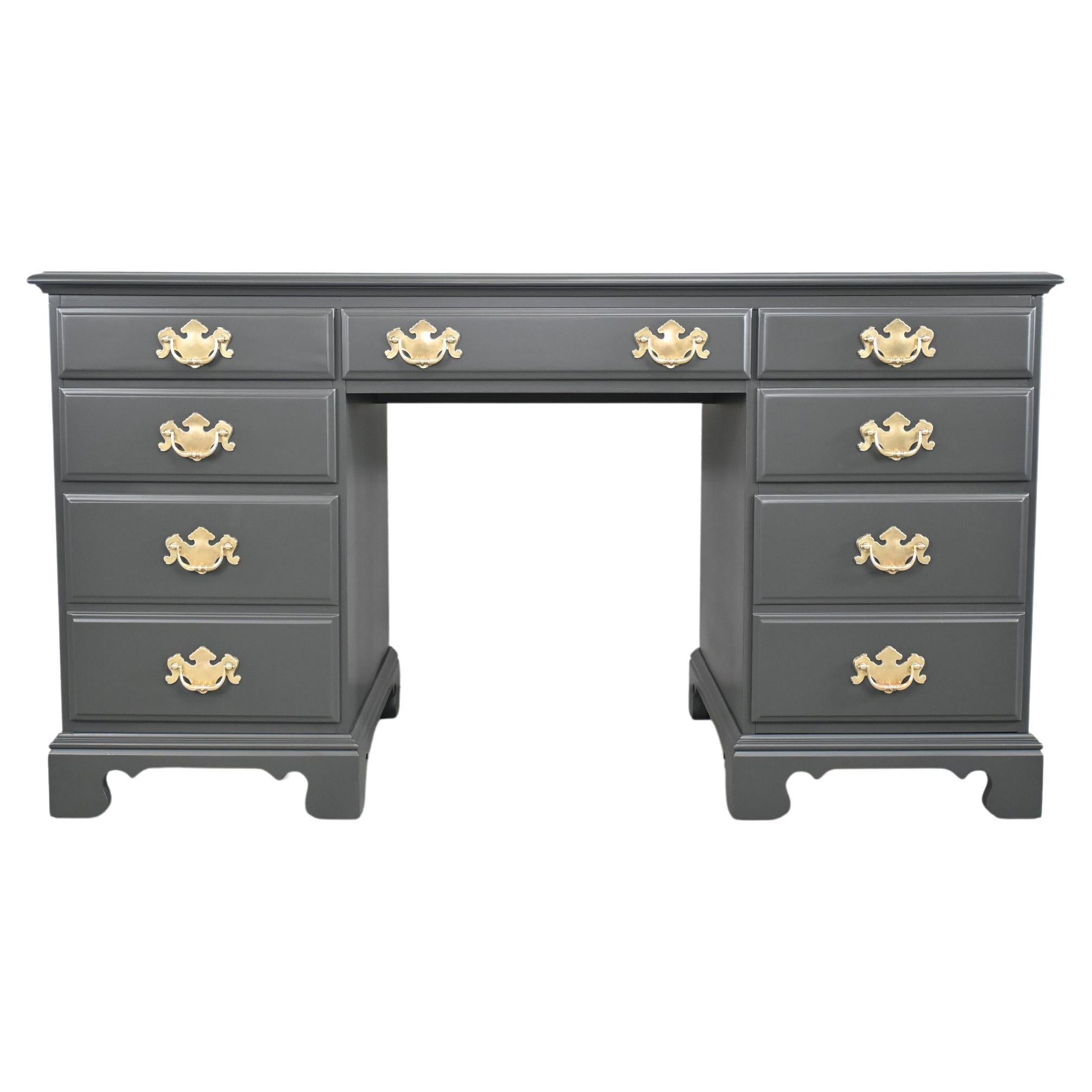 Ethan Allen Furniture Cherry English Style Claw Foot Desk For Sale at 1stDibs ethan allen desk