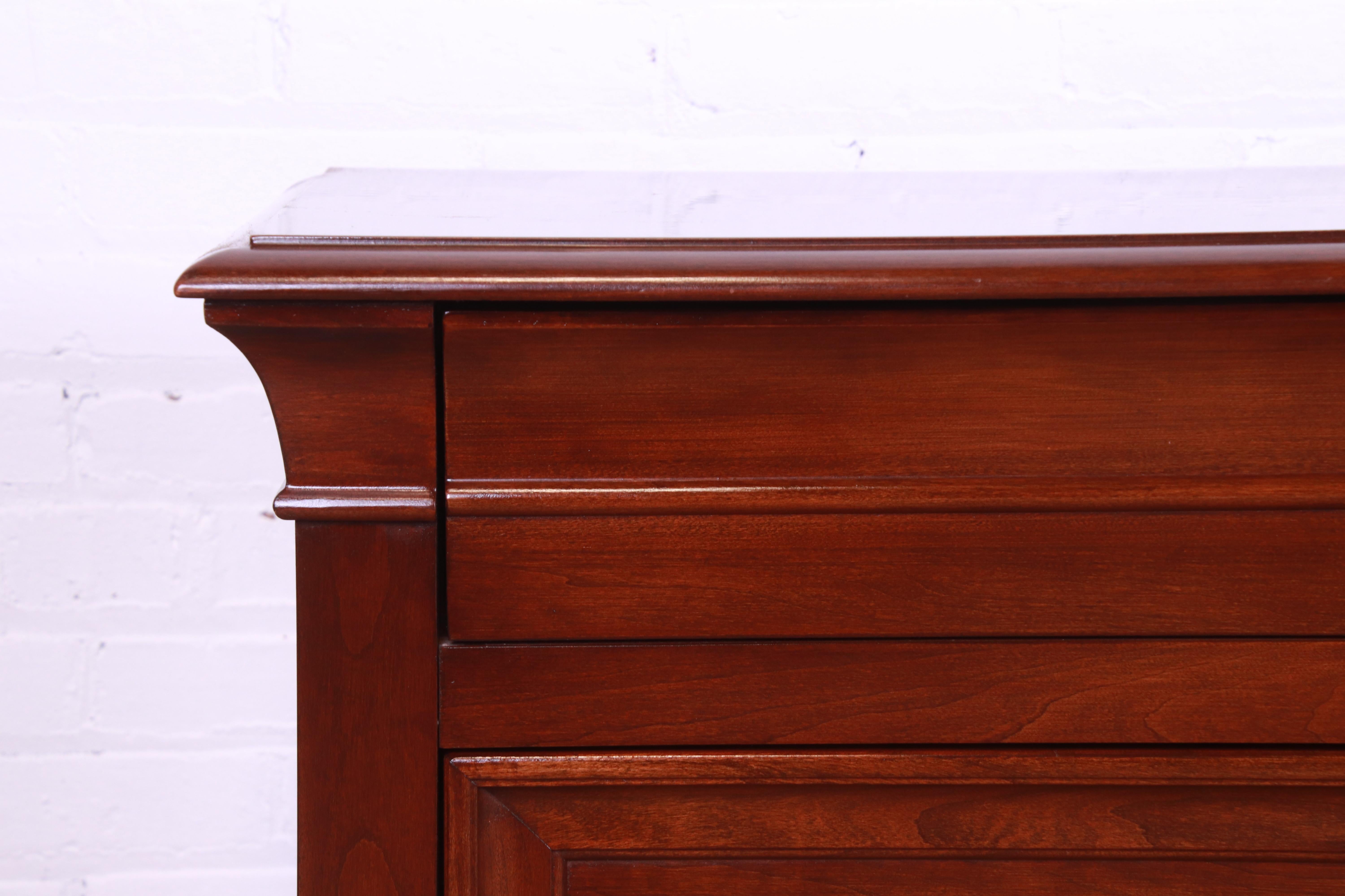 Ethan Allen Georgian Cherry Wood Six-Drawer Dresser or Credenza 3