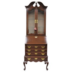 Retro Ethan Allen Georgian Court Cherrywood Queen Anne Fall Front Secretary Desk