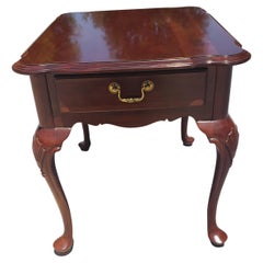 Used Ethan Allen Georgian Court Queen Anne Style Cherry Side Table