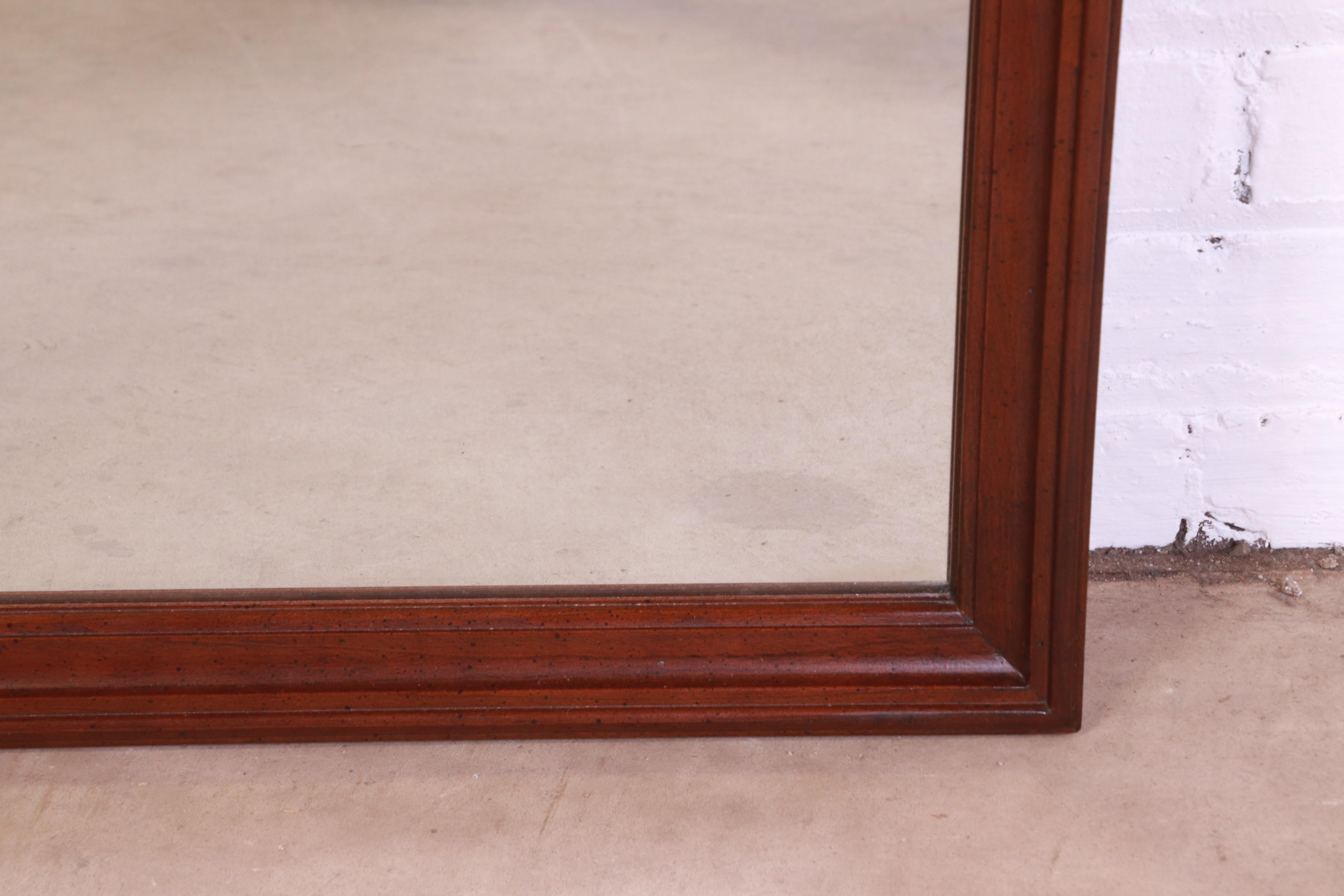Ethan Allen Georgian Solid Cherry Wood Tall Wall Mirrors, Pair In Good Condition In South Bend, IN