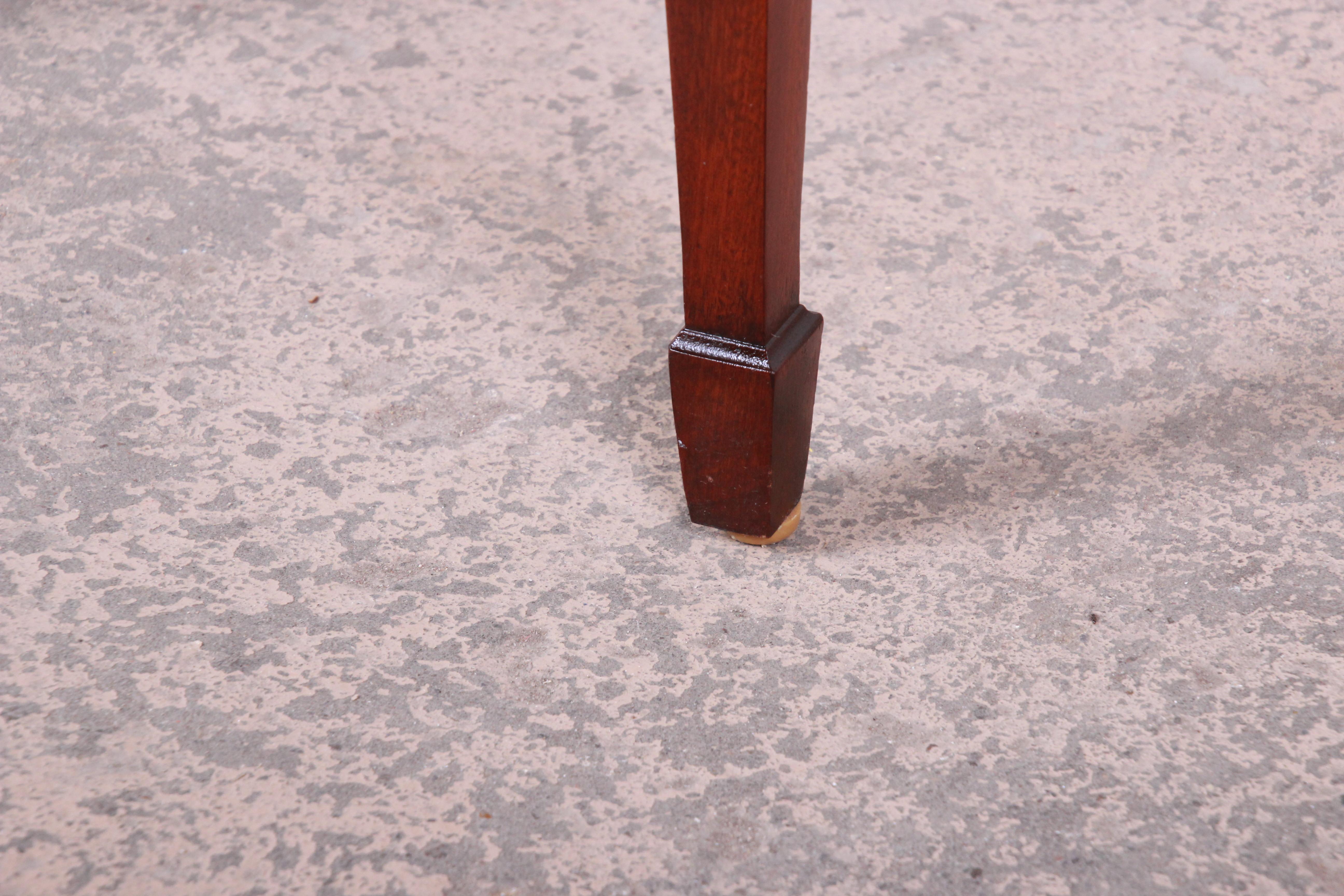 Ethan Allen Georgian Style Banded Mahogany Pembroke Side Table 6