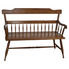 Used Ethan Allen Heirloom Nutmeg Maple Bench/Settee