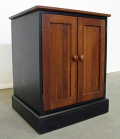 Ethan Allen Impressions Cherry Ebonized Nightstand Cabinet