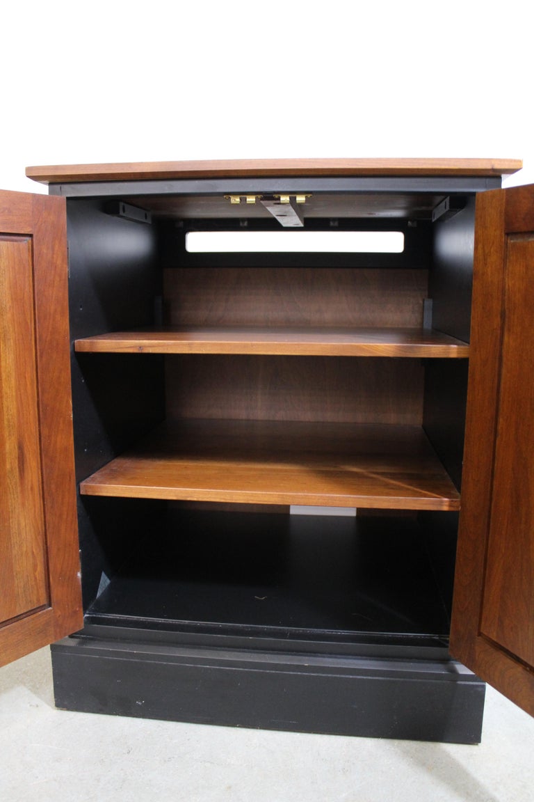 Ethan Allen Impressions Cherry Ebonized Nightstand at 1stDibs