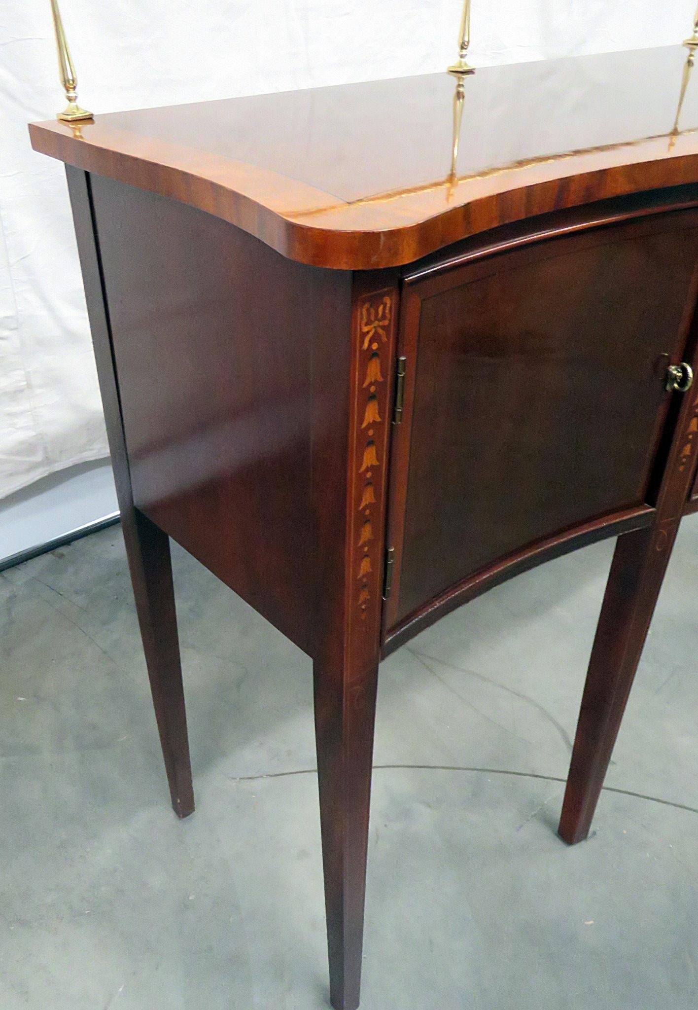 Ethan Allen Inlaid Federal Style Sideboard In Good Condition In Swedesboro, NJ