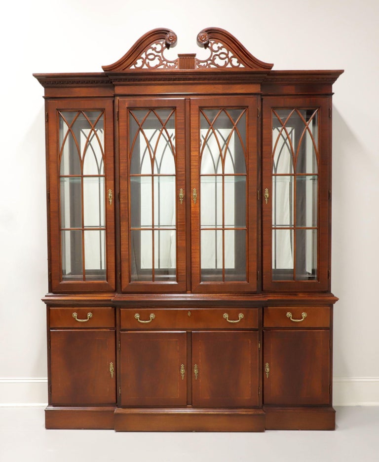 ETHAN ALLEN Inlaid Mahogany 18th Century Collection Breakfront China ...