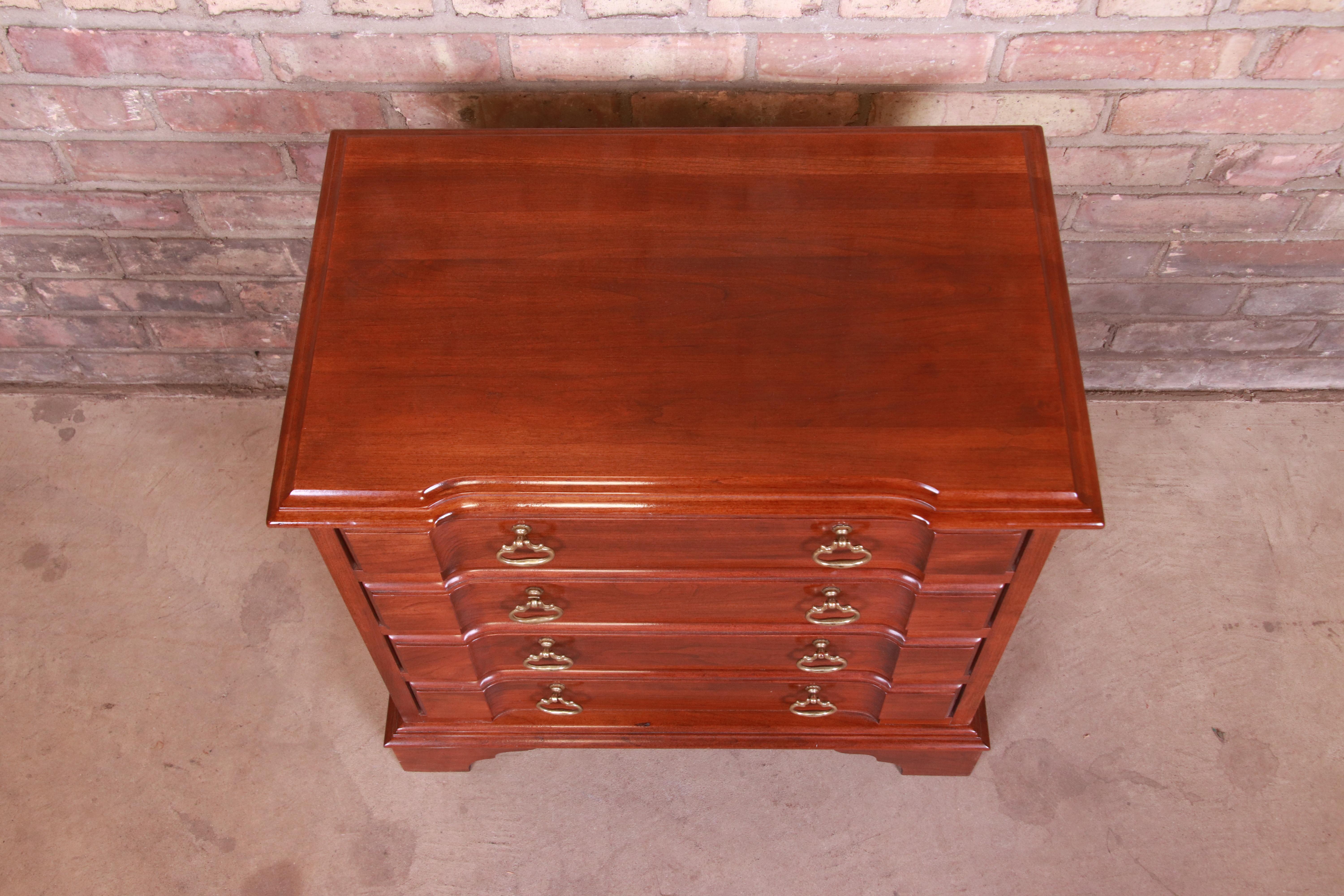 Chippendale Mahogany Four-Drawer Commode or Nightstand For Sale 5
