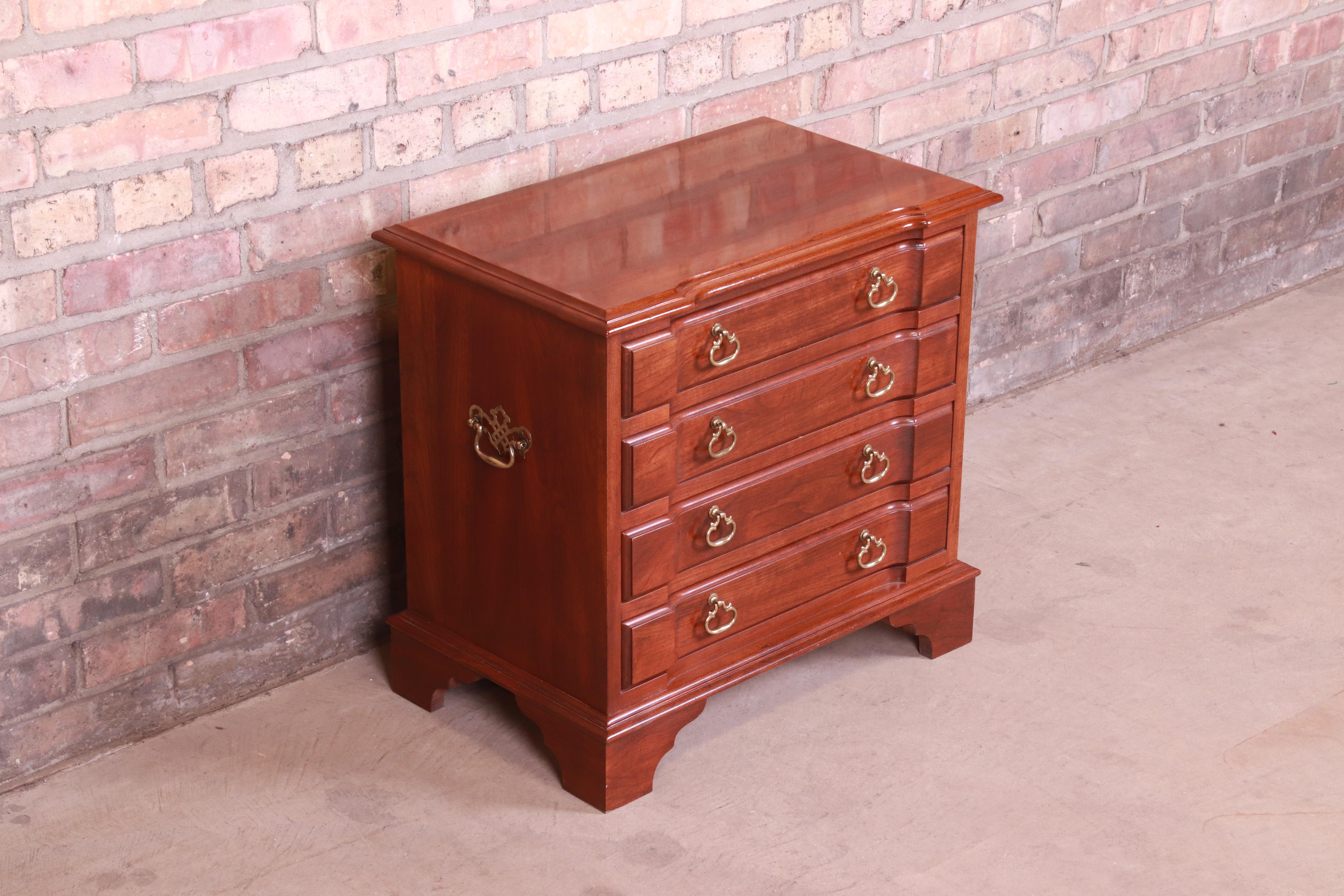 American Chippendale Mahogany Four-Drawer Commode or Nightstand For Sale