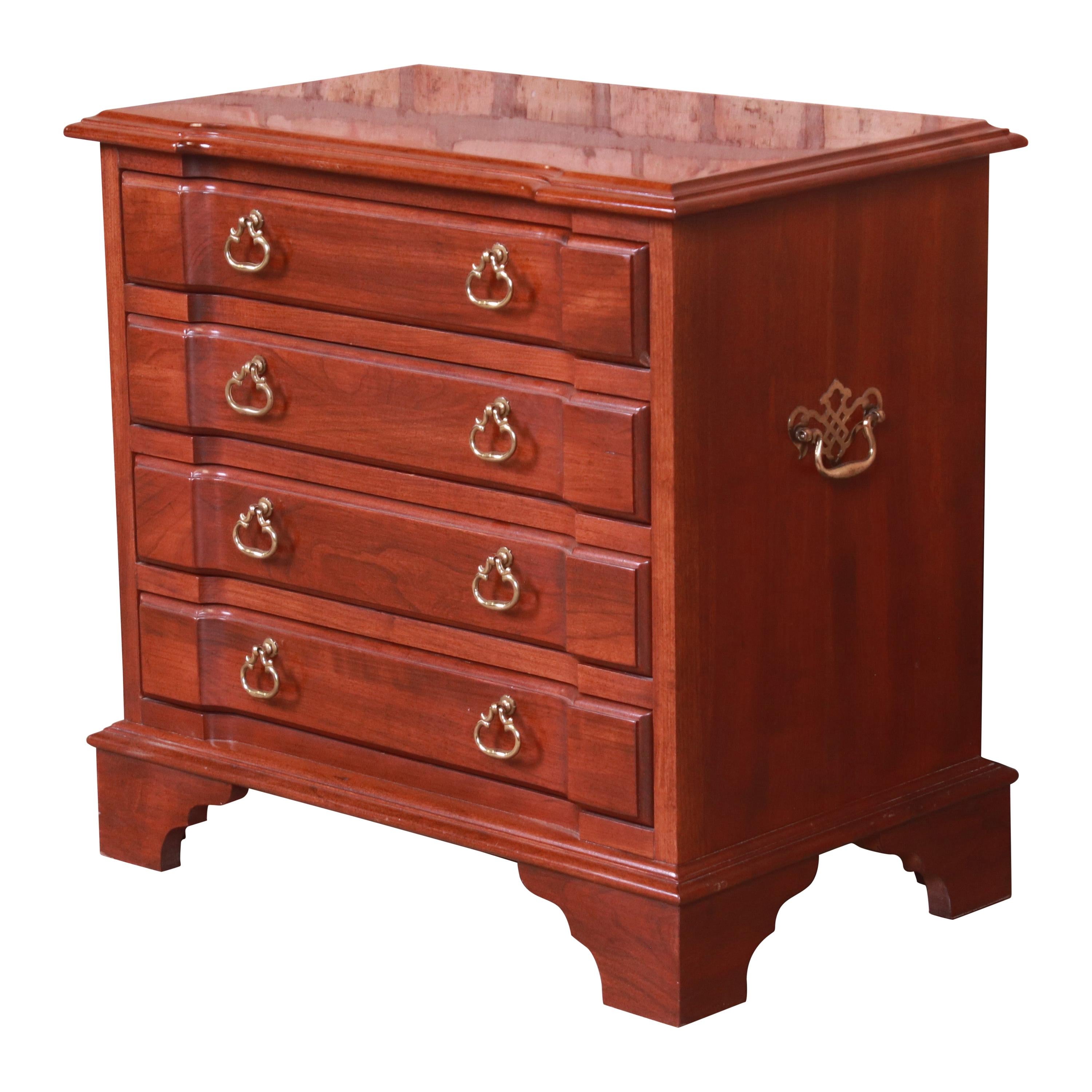 Chippendale Mahogany Four-Drawer Commode or Nightstand
