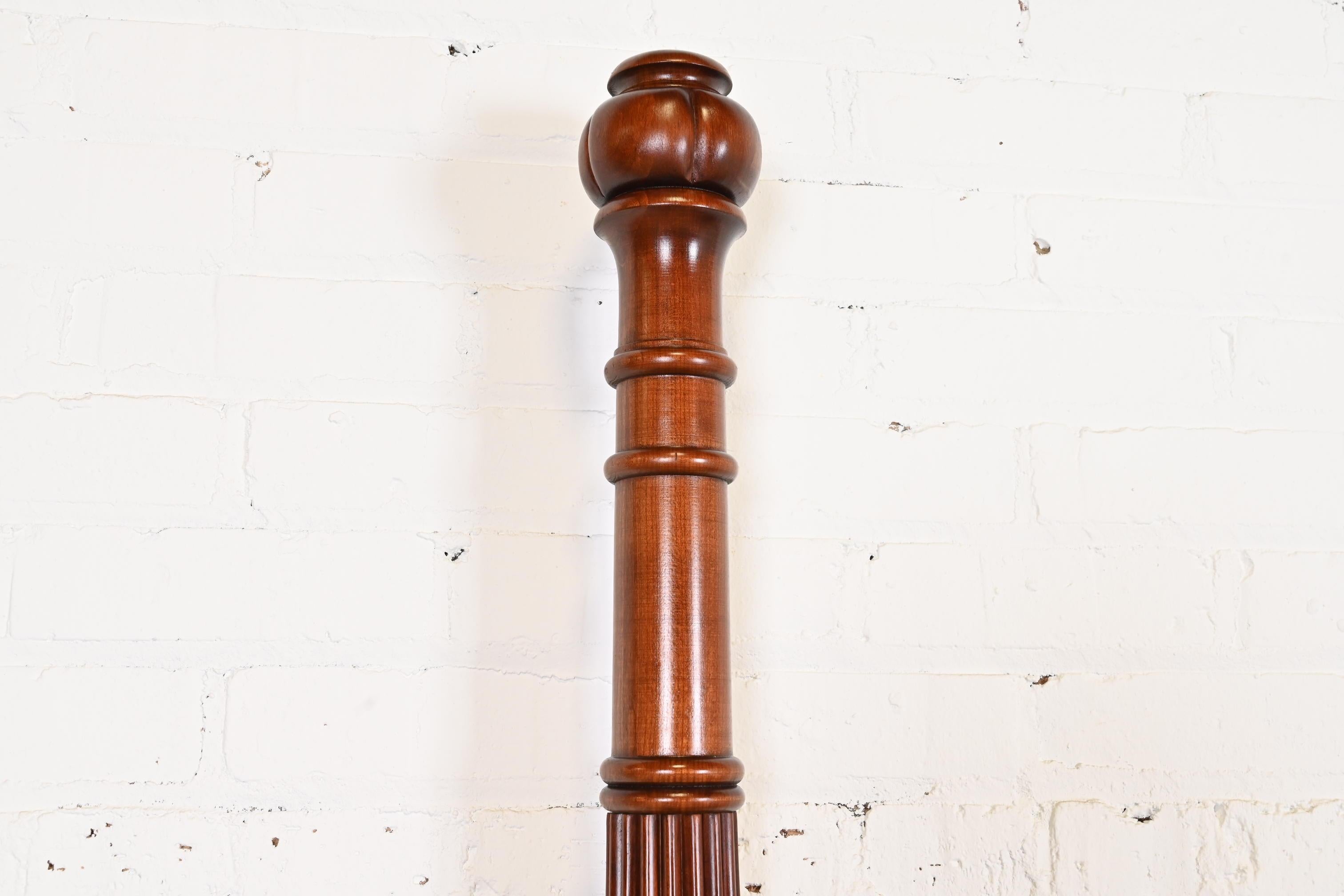 Ethan Allen Knob Creek Collection Georgian Cherry Wood Queen Size Poster Bed 2