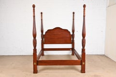 Ethan Allen Knob Creek Collection Georgian Cherry Wood Queen Size Poster Bed
