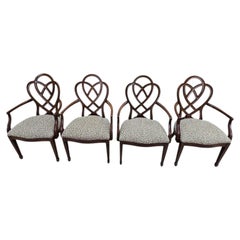 Ethan Allen Mahogany Dining Armchairs – Set of 4