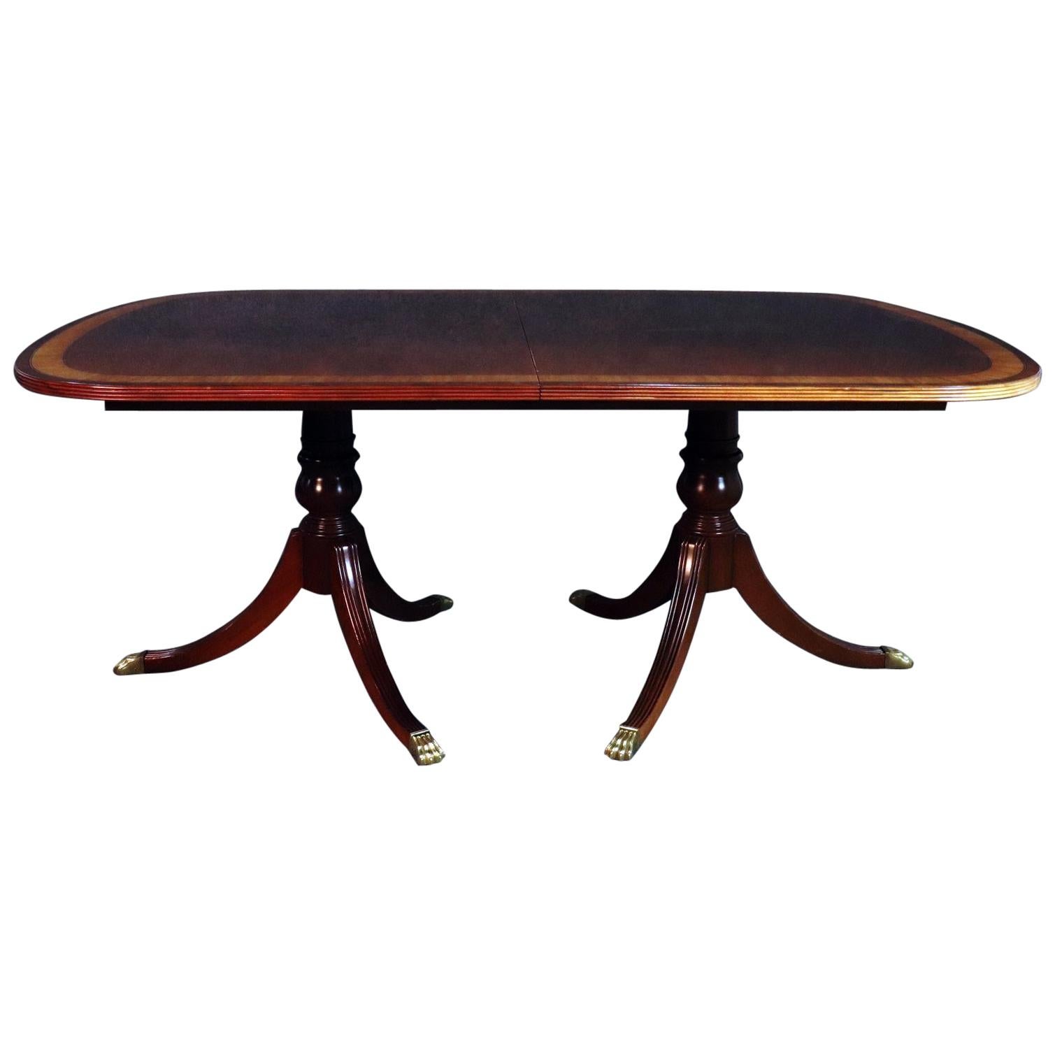 Ethan Allen Mahogany Regency Style Dining Room Table