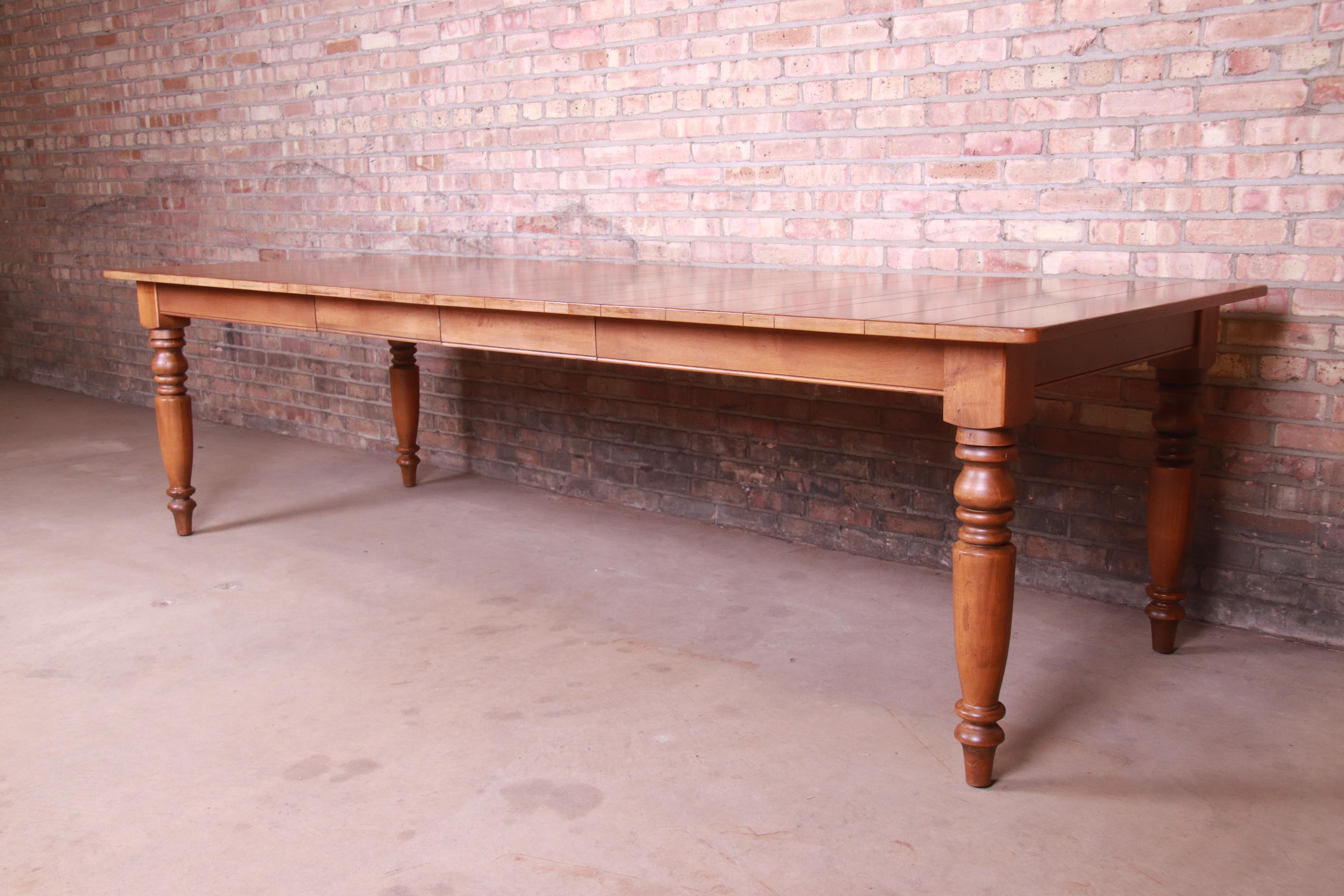 Rustic Ethan Allen Maple Harvest Farm Table