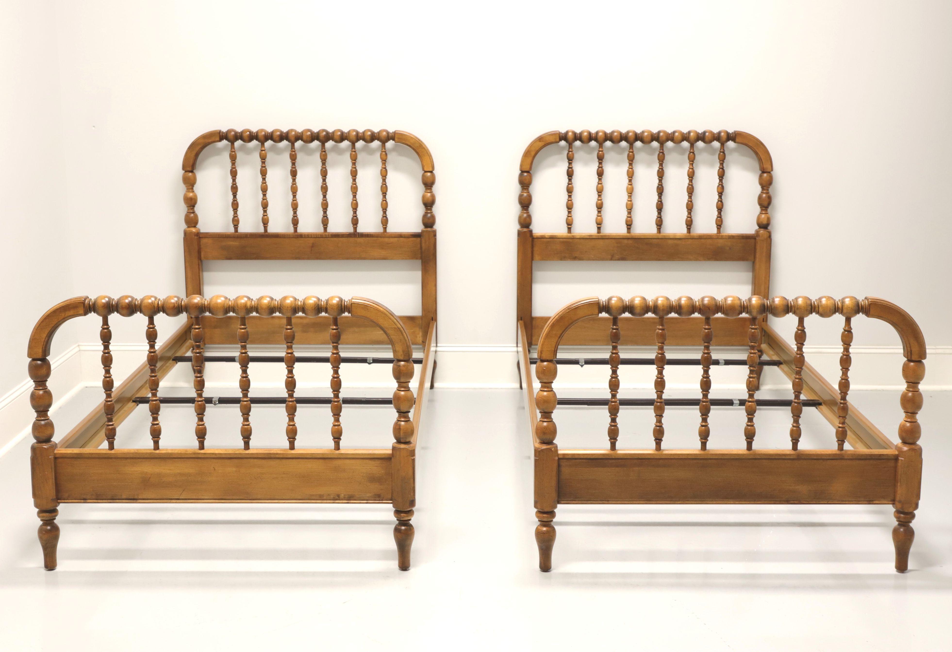 ETHAN ALLEN Maple Jenny Lind Twin Size Beds - Pair 2