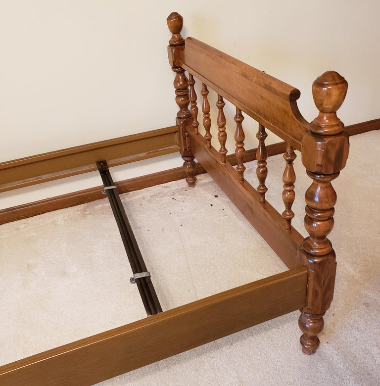 Ethan Allen Maple Spindle Twin Beds Frames, circa 1980s at 1stDibs