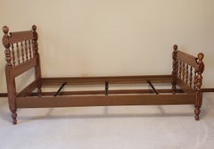 Ethan Allen Maple Spindle Twin Beds Frames, circa 1980s